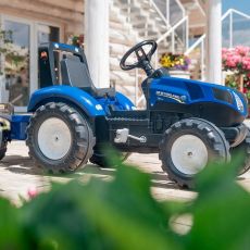 Дитячий трактор на педалях з причепом Falk 3090B NEW HOLLAND (колір - синій)
